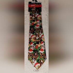Mens Dog Christmas Necktie